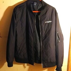 Wayfair Charles River Apparel Black Bomber Jacket Mens Large Nylon Polyester